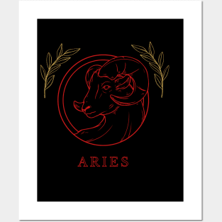 Aries Zodiac Sign Posters and Art